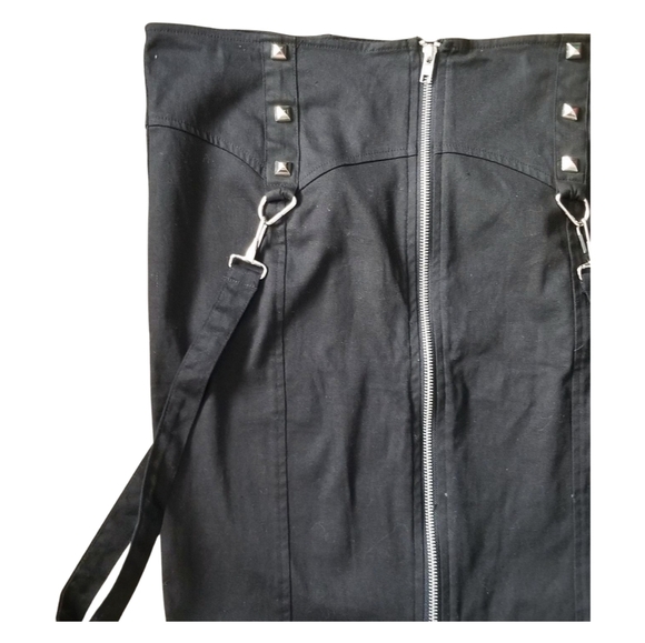 SOLD Lip Service black bondage pencil skirt corporate goth - Picture 4 of 4